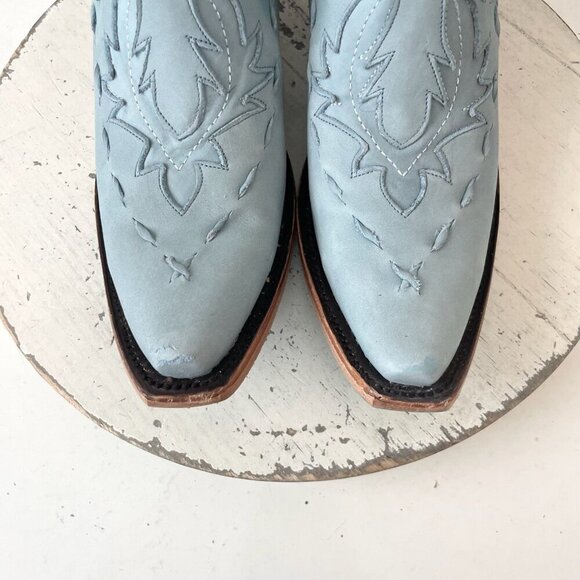 Lane Reverie Womens Cowboy Boots 6.5 Blue Suede Cowgirl Western Knee High Tall - Picture 6 of 13